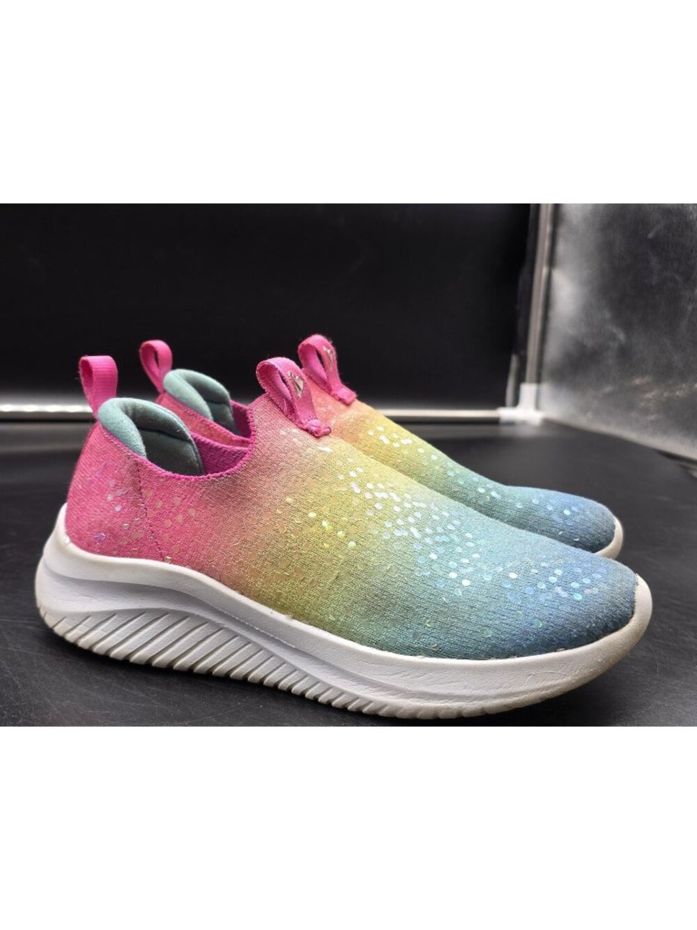 Skechers Shoes Kid 13 Ultra Flex 3.0-Pastel Rainbow Slip On Sneakers 303818L